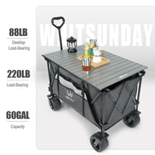 Load image into Gallery viewer, Whitsunday Moko Large Folding Wagon Cart with Aluminum Table Plate