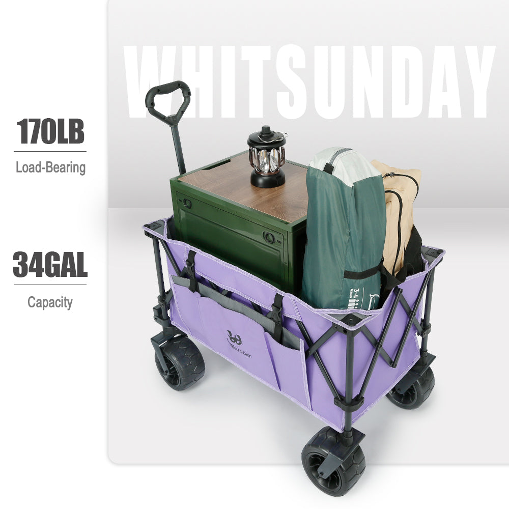 Whitsunday Moko Compact Plus Folding Wagon Cart with Fat
