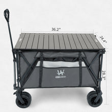 Load image into Gallery viewer, Whitsunday Moko Large Folding Wagon Cart with Aluminum Table Plate