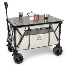 Load image into Gallery viewer, Whitsunday Moko Large Folding Wagon Cart with Aluminum Table Plate