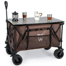 Load image into Gallery viewer, Whitsunday Moko Large Folding Wagon Cart with Aluminum Table Plate