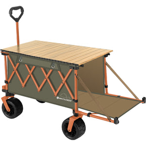 Collapsible Wagon Heavy Duty Wagons with Tailgate & Table & All-Terrain Wheels