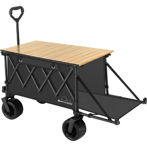 Collapsible Wagon Heavy Duty Wagons with Tailgate & Table & All-Terrain Wheels