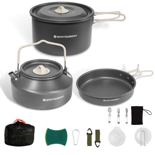 Whitsunday Camping Aluminum alloy Cookware, Camping Cooking Set