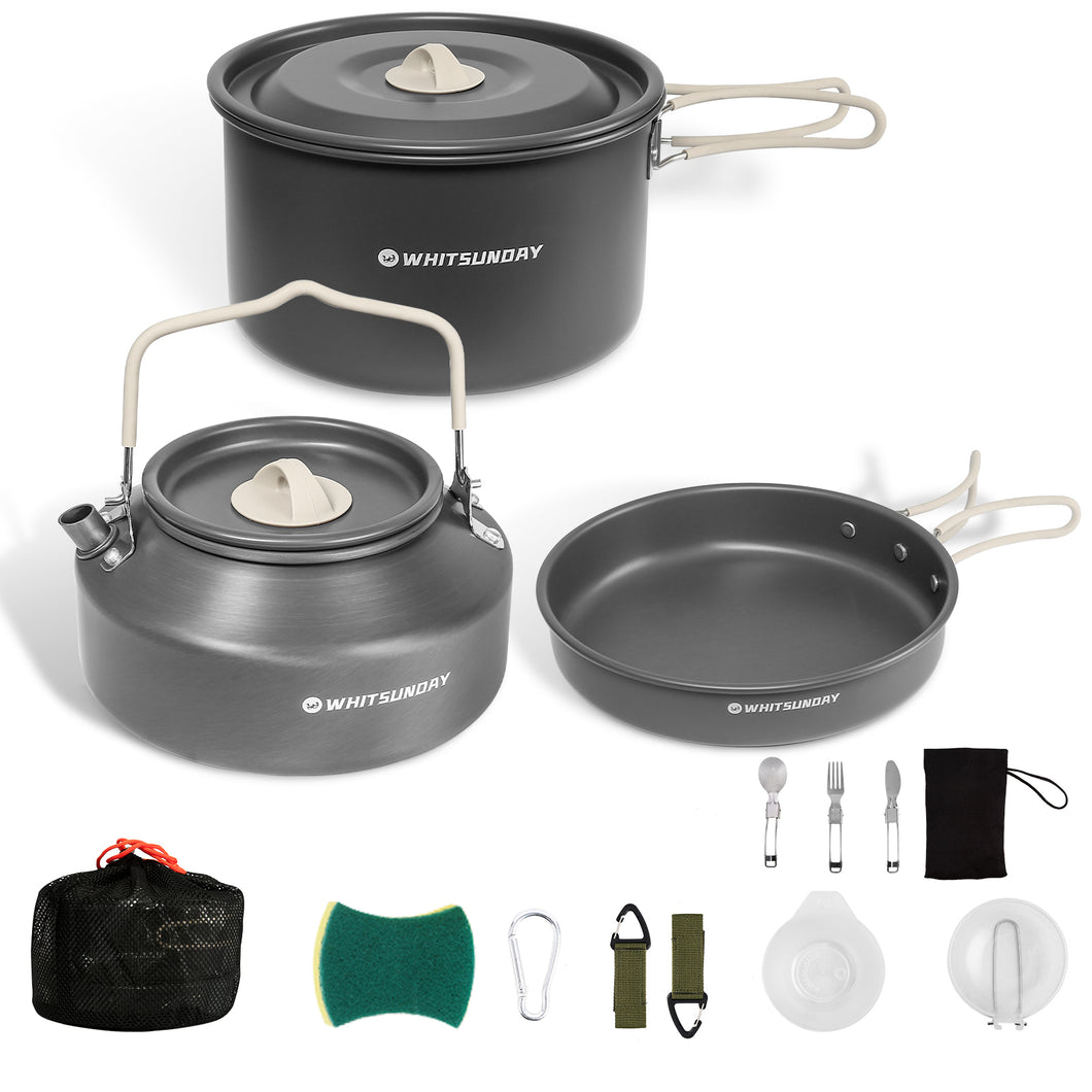 Whitsunday Camping Aluminum alloy Cookware, Camping Cooking Set