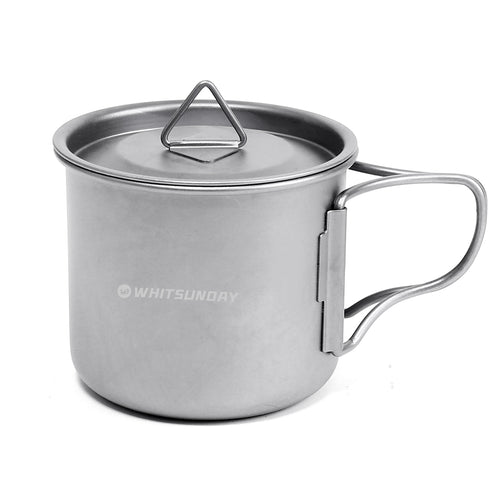 Titanium Pot with Lid Ultralight Titanium Mug Eco-Friendly Cup