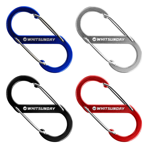 Whitsunday Colorful S Shaped Double Carabiner,S Carabiner, Dual Carabiner Stainless Steel,Zipper Lock Clips, Backpack Locks Zipper for Camping