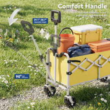 Load image into Gallery viewer, Collapsible Folding Wagon Cart, Heavy Duty Utility Wagons with Tailgate &amp; Wheels,Portable Utility Cart for Camping,Garden,Beach,Sports