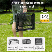 Load image into Gallery viewer, Outdoor Iron Camping Table Portable Camping Folding Table