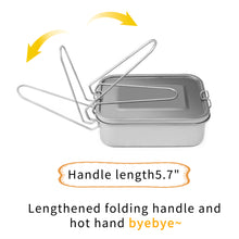 Load image into Gallery viewer, Titanium cookware Kit with Folding Handle for Lunch Outdoor Camping Hiking