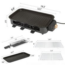 Load image into Gallery viewer, Electric Indoor Grill,2 in 1 Indoor Grills for Kitchen with Grill Net