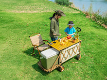 Load image into Gallery viewer, Collapsible Wagon Heavy Duty Wagons with Tailgate &amp; Table &amp; All-Terrain Wheels