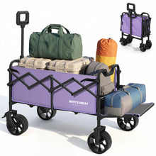 Load image into Gallery viewer, Collapsible Folding Wagon Cart, Heavy Duty Utility Wagons with Tailgate &amp; Wheels,Portable Utility Cart for Camping,Garden,Beach,Sports