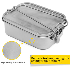 Titanium cookware Kit with Folding Handle for Lunch Outdoor Camping Hiking