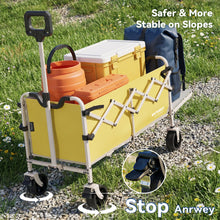 Load image into Gallery viewer, Collapsible Folding Wagon Cart, Heavy Duty Utility Wagons with Tailgate &amp; Wheels,Portable Utility Cart for Camping,Garden,Beach,Sports