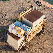Load image into Gallery viewer, Whitsunday Collapsible Folding Wagon with Tailgate, Heavy Duty Utility Beach Wagons with All-Terrain Wheels for Camping,Garden,Sports