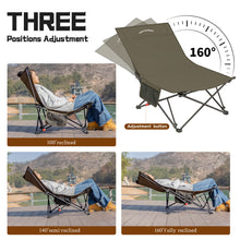 Load image into Gallery viewer, Camping Chair, 3 Adjustment  Folding Chair for Camping, Beach, Picnic Green