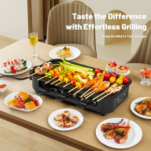 Electric Indoor Grill,2 in 1 Indoor Grills for Kitchen with Grill Net