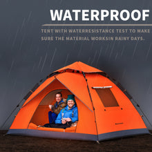 Load image into Gallery viewer, Pop Up Camping Tent for 1-2 Person Portable Instant Setup Tent Automatic Tent Waterproof Windproof for Family Camping Beach Orange