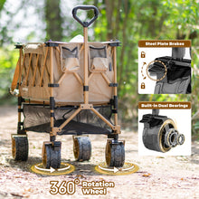 Load image into Gallery viewer, Whitsunday Double Decker Wagon, Heavy Duty Foldable Large Beach Wagon Cart with All-Terrain Big Wheels for Sports,Camping,Outdoor