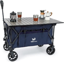 Load image into Gallery viewer, Whitsunday Moko Compact Folding Wagon Cart with Aluminum Table Plate