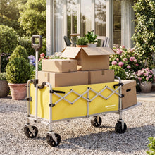 Load image into Gallery viewer, Collapsible Folding Wagon Cart, Heavy Duty Utility Wagons with Tailgate &amp; Wheels,Portable Utility Cart for Camping,Garden,Beach,Sports