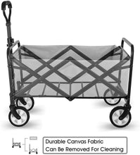 Load image into Gallery viewer, Collapsible Folding Wagon Garden 5“ Solid Rubber Wheels
