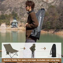 Load image into Gallery viewer, Camping Chair, 3 Adjustment  Folding Chair for Camping, Beach, Picnic Green