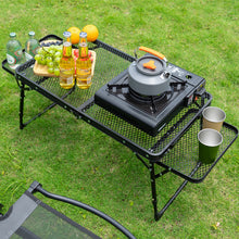 Load image into Gallery viewer, Outdoor Iron Camping Table Portable Camping Folding Table
