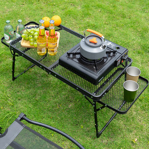 Outdoor Iron Camping Table Portable Camping Folding Table
