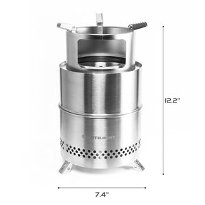 Camping Stove - Wood Stove Stainless Steel Portable Stove Burning Stoves for Picnic BBQ Camp Hiking
