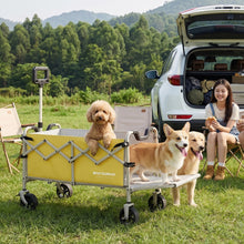 Load image into Gallery viewer, Collapsible Folding Wagon Cart, Heavy Duty Utility Wagons with Tailgate &amp; Wheels,Portable Utility Cart for Camping,Garden,Beach,Sports