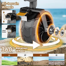 Load image into Gallery viewer, WHITSUNDAY Collapsible Folding Wagon with Table, Heavy Duty Utility Beach Wagons with All-Terrain Wheels for Camping,Garden