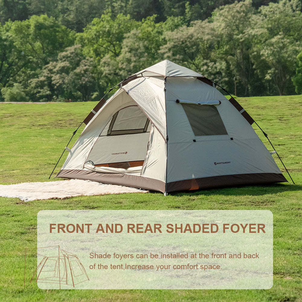 eureka sunrise 11 tent Tent Outdoor Camping Tent Pop Up Camping Tent for 1-2 Person Hiking Cream-Coffee