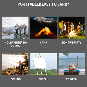 Whitsunday Stool,Portable Folding Stool for Camping Fishing Hiking Gardening and Beach Black/Khaki