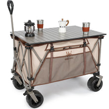 Load image into Gallery viewer, Whitsunday Moko Large Folding Wagon Cart with Aluminum Table Plate