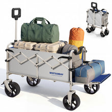 Load image into Gallery viewer, Collapsible Folding Wagon Cart, Heavy Duty Utility Wagons with Tailgate &amp; Wheels,Portable Utility Cart for Camping,Garden,Beach,Sports