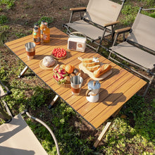 Load image into Gallery viewer, Whitsunday Outdoor Camping Table,Wood Grain Aluminum Table