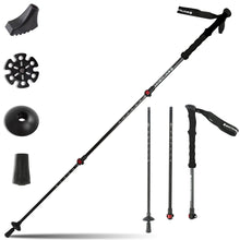 Load image into Gallery viewer, Trekking Hiking Poles Collapsible Aluminum Lightweight with Quick Lock System