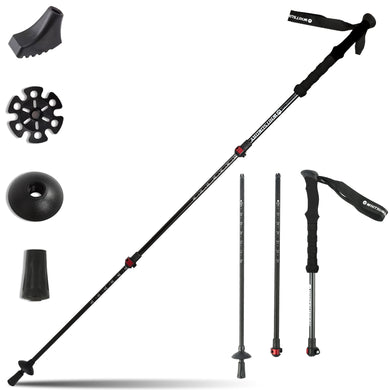Trekking Hiking Poles Collapsible Aluminum Lightweight with Quick Lock System