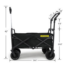 Load image into Gallery viewer, Whitsunday Folding Wagon 8&quot; Heavy Duty Whlees with Push Bar (Standard Size PLUS)
