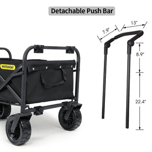 Whitsunday Folding Wagon 8" Heavy Duty Whlees with Push Bar (Standard Size PLUS)