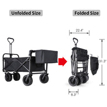 Load image into Gallery viewer, Whitsunday Folding Wagon 8&quot; Heavy Duty Wheels with Rear Storage (Standard Size PLUS)
