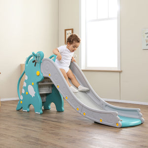 Baby T-Rex Giraffe Slide for Kids (Green)