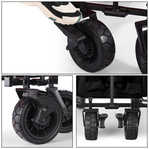 Whitsunday Folding Wagon 8" Heavy Duty Wheels with Rear Storage (Standard Size PLUS)