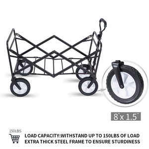 Whitsunday Folding Wagon 8" Standard wheels with Rear Storage (Standard Size)